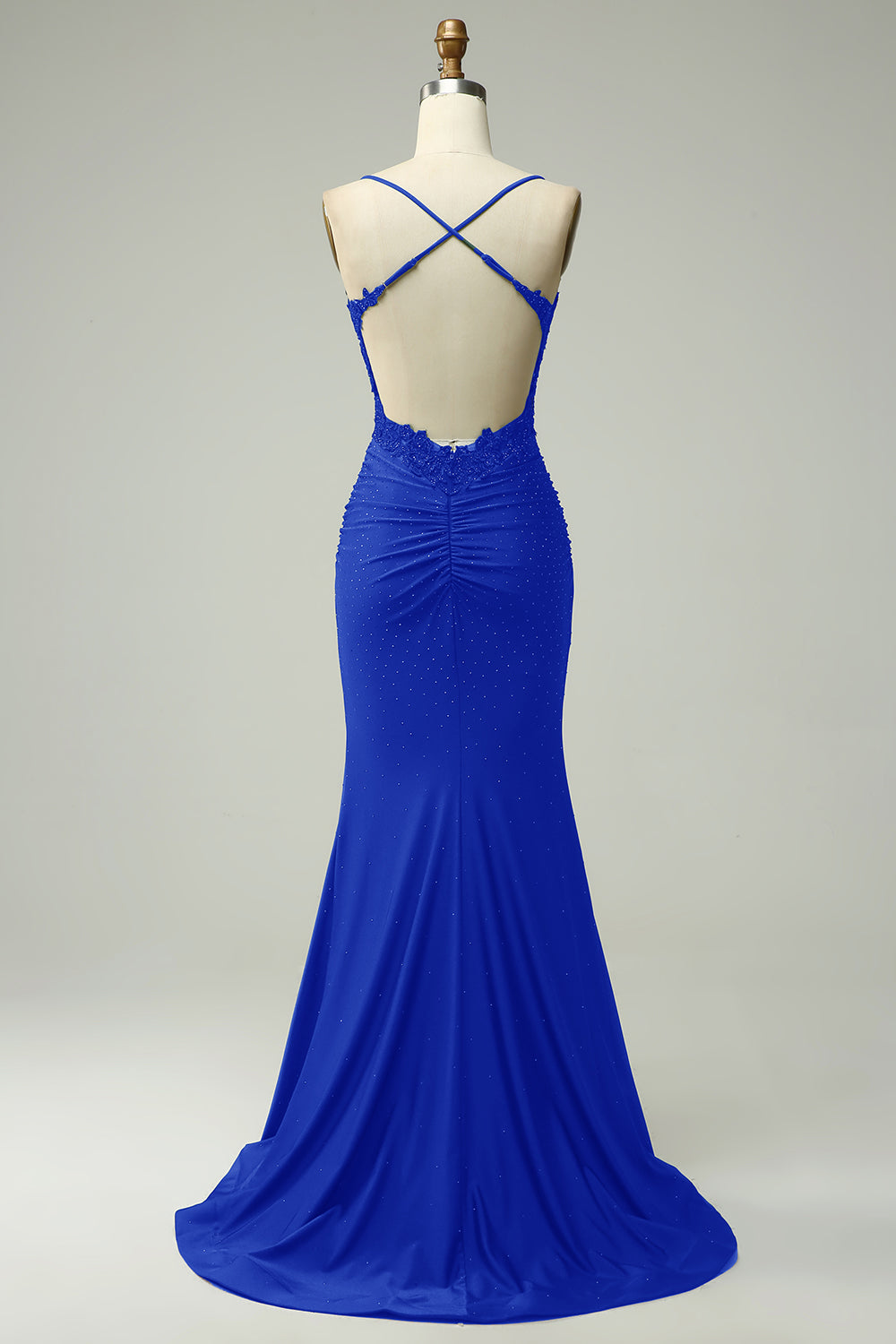 Sparkly Dark Green Mermaid Halter Long Formal Dress with Beading