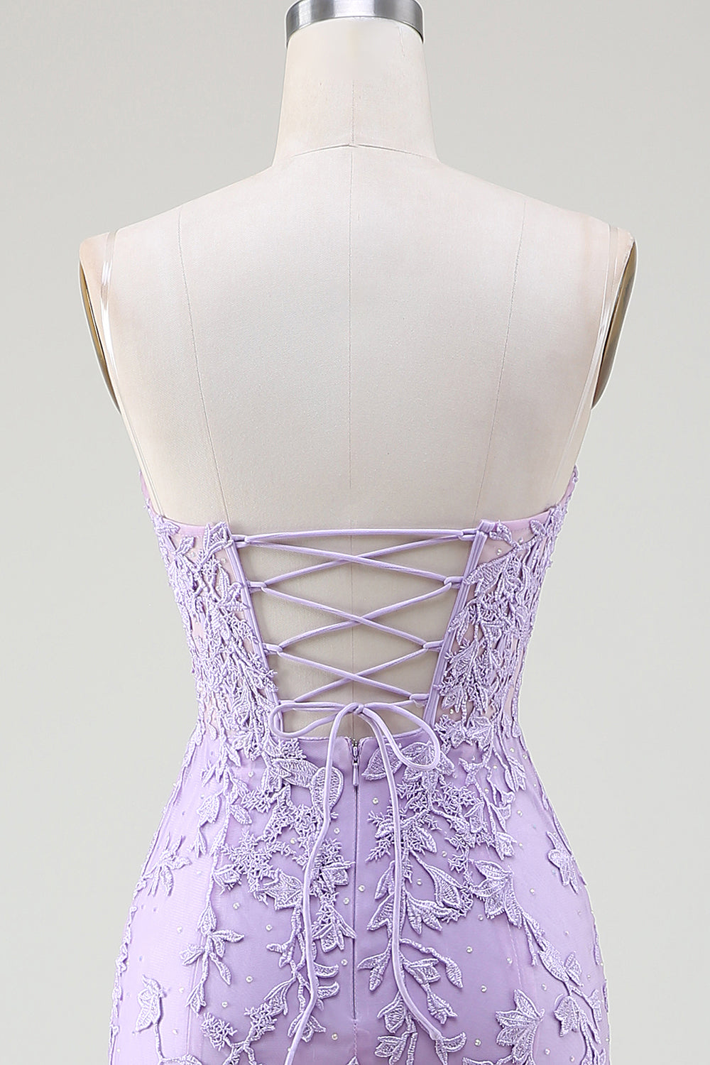 Pink Corset Sweetheart Long Lace Mermaid Formal Dress with Slit