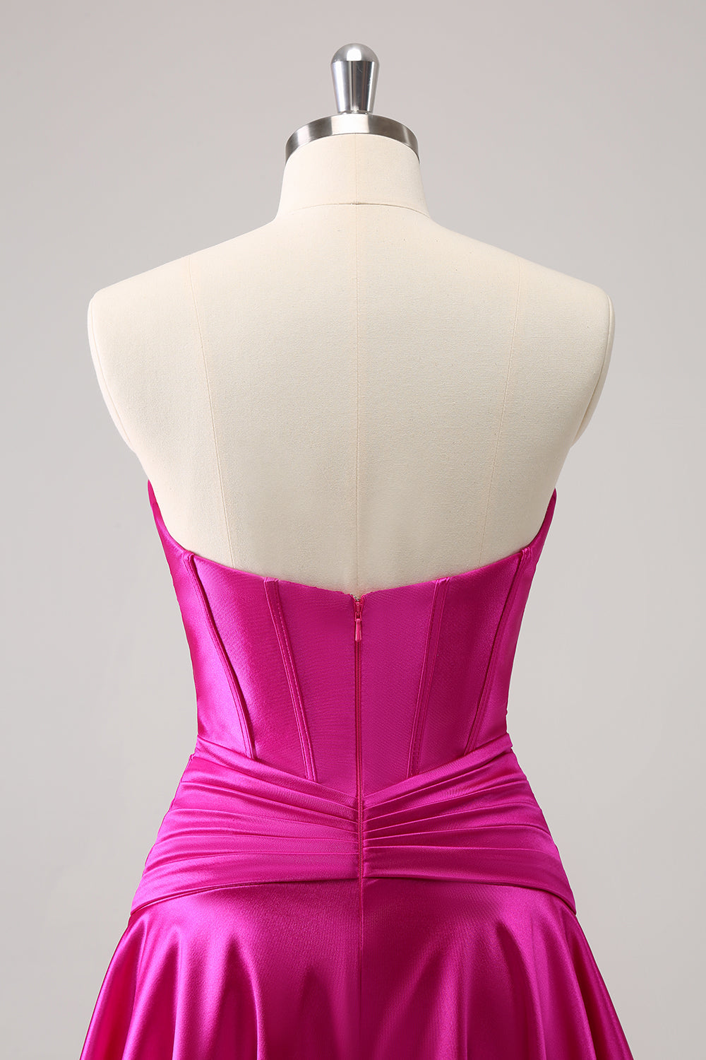 Fuchsia A-Line Sweetheart Corset Short Cocktail Dress