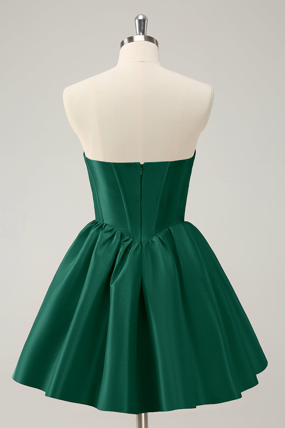 Fuchsia A Line Sweetheart Corset Satin Cute Cocktail Dress