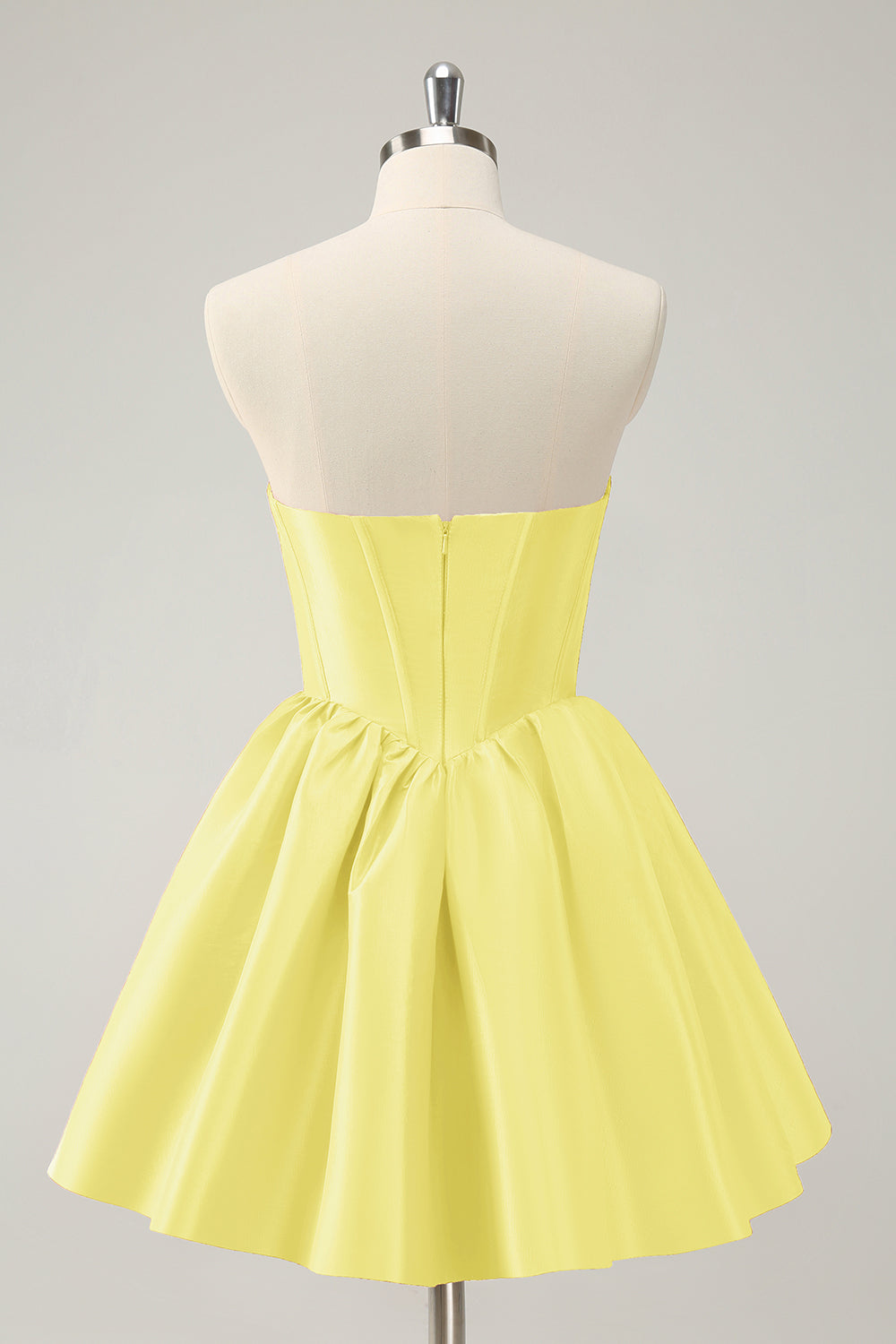 Fuchsia A Line Sweetheart Corset Satin Cute Cocktail Dress