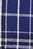 Royal Blue Plaid Peak Lapel Double Breasted 2 Piece Men's Suits