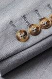Simple Grey Shawl Lapel 3 Piece Men's Formal Suits