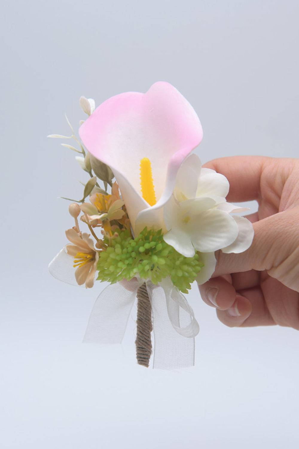 Pink Men Boutonniere for Formal Wedding Party