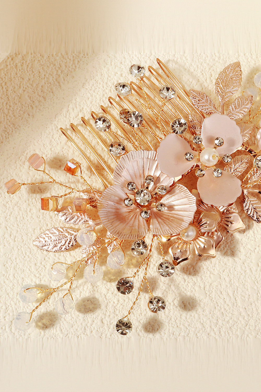 Flower Crystal Pearl Rhinestone Wedding Hair Clip