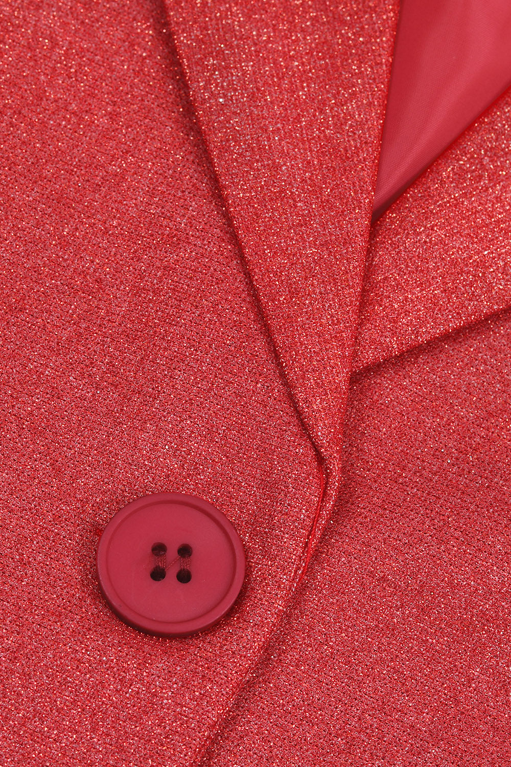 Glitter Pink Notched Lapel Women Blazer