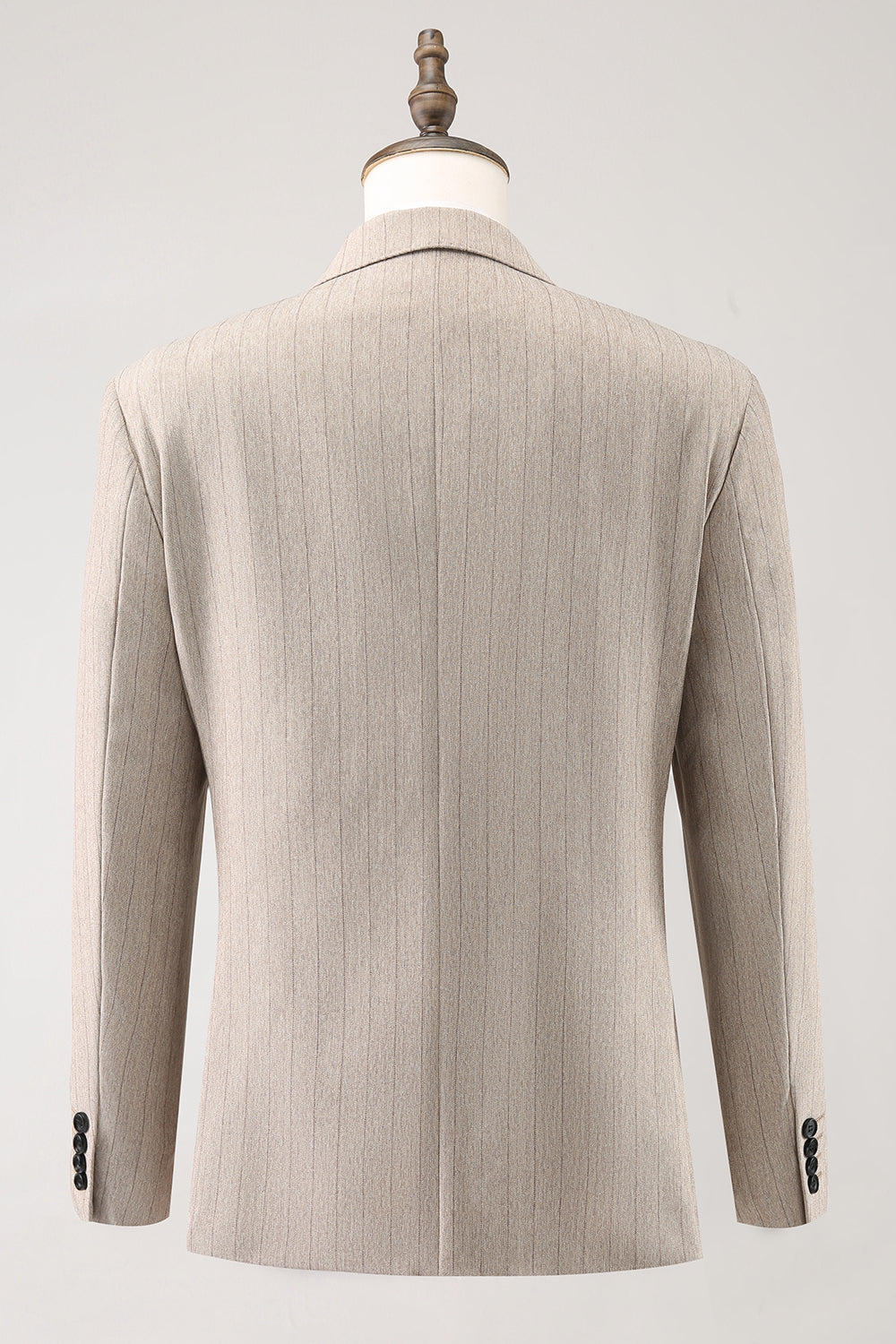 Ivory Peak Lapel Pinstripe Single Breasted 3 Piece Men's Formal Suits