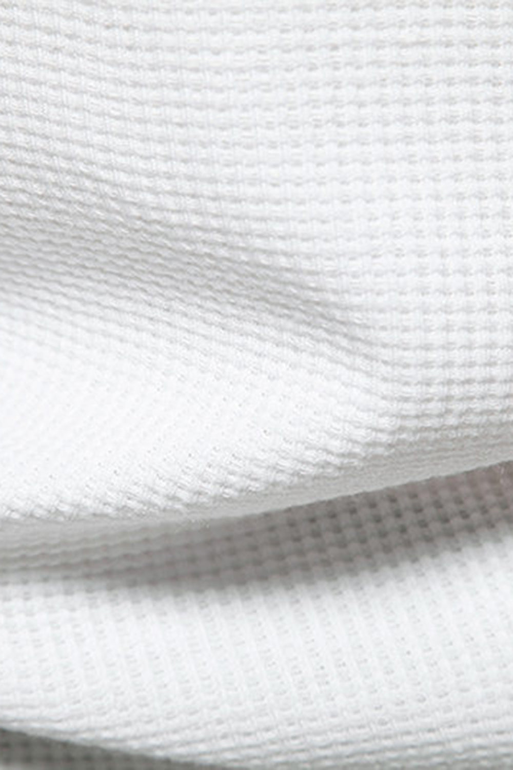 White Knit Cotton Crewneck Short Sleeves Men's Shirt