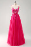 Green A Line Corset Sequin Tulle Long Formal Dress with Lace Up Back