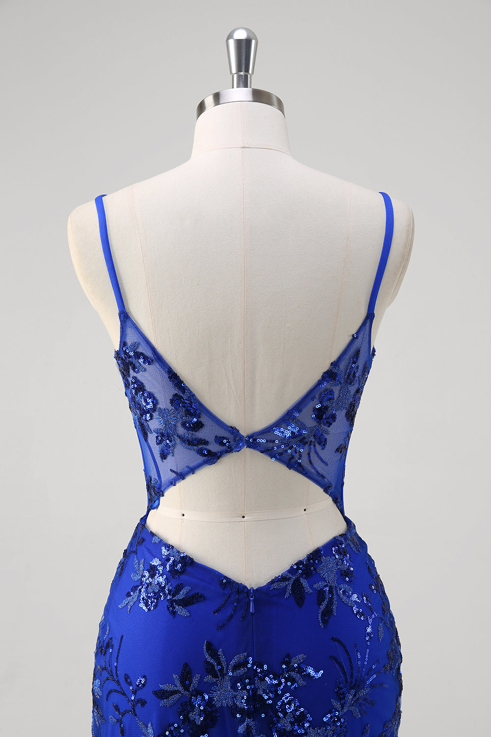 Sparkly Dark Green Mermaid Spaghetti Straps Corset Long Formal Dress