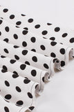 A Line Black Polka Dots Short Sleeves 1950s Dress with Belt