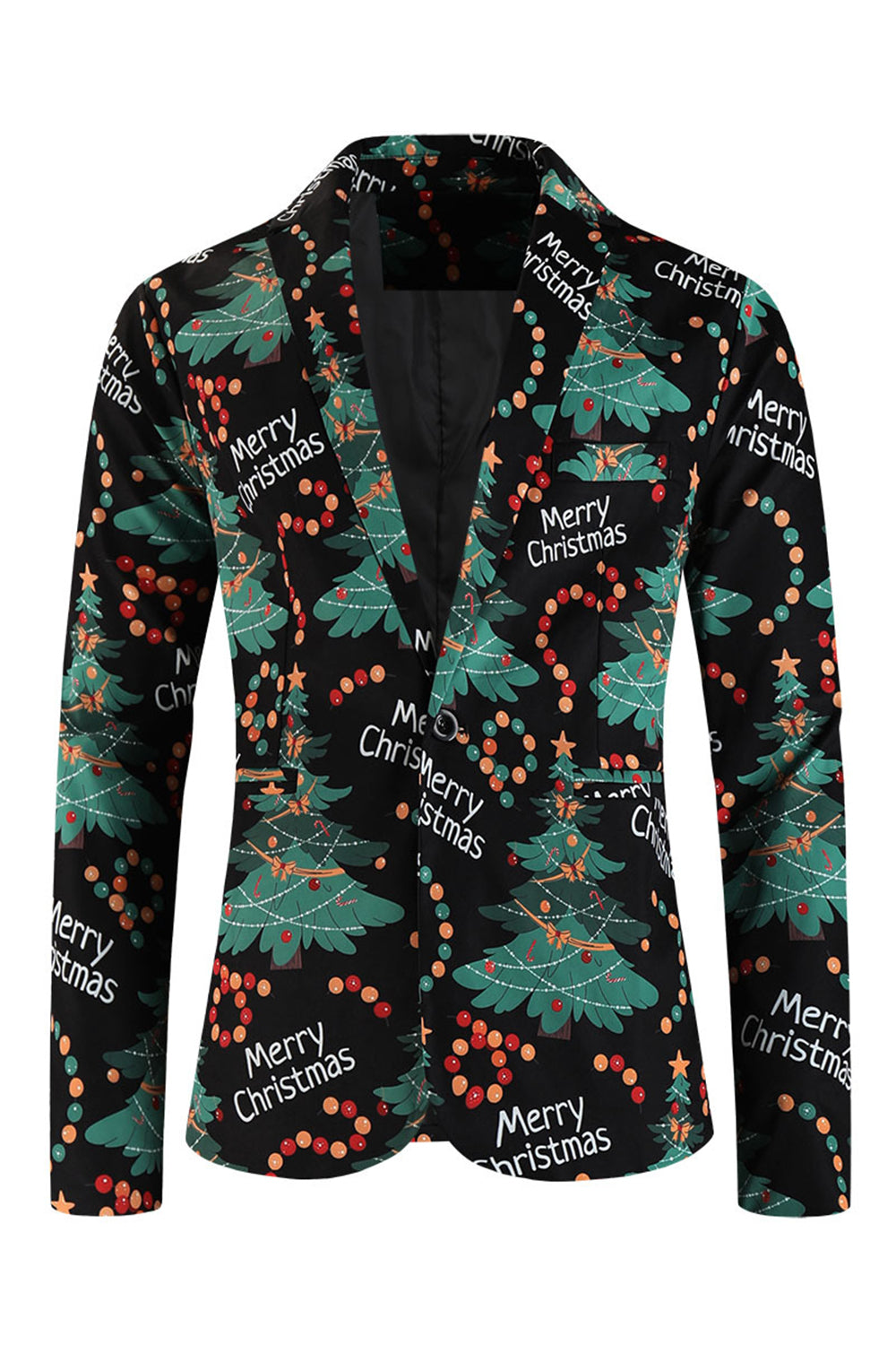 Dark Green 3-Piece Men's Suit for Christmas Party