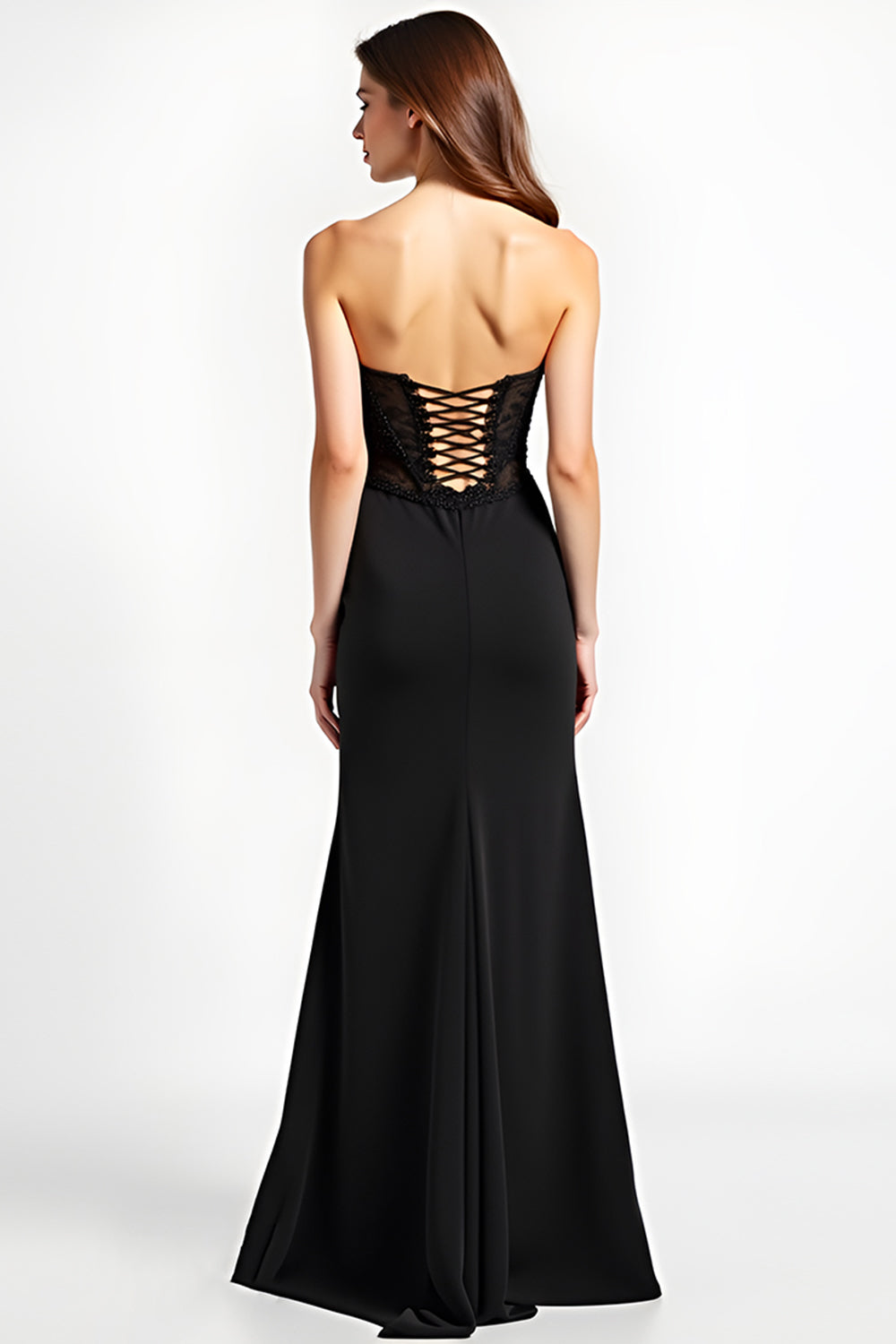 Sparkly Sweetheart Sheath Beaded Long Formal Dress with Slit
