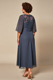 Twilight Chiffon A Line Plus Size Mother Of Bride Dress with Lace
