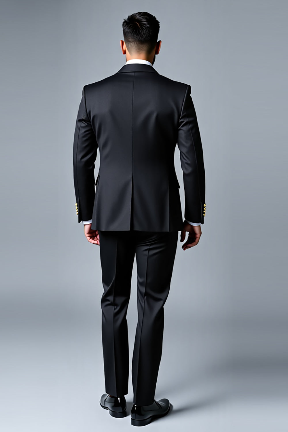 Black Notched Lapel Single Breasted 3 Pieces Men's Prom Suits