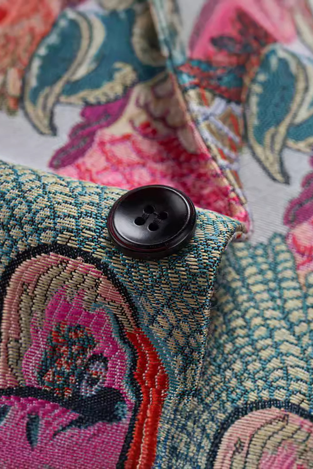 Colourful Notched Lapel One Button Men's Formal Blazer