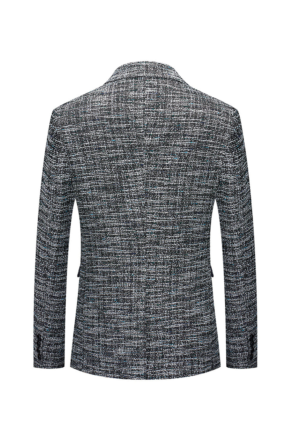 Grey Peak Lapels Single Breasted Men's Formal Blazer