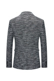 Grey Peak Lapels Single Breasted Men's Formal Blazer