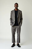 Grey 2 Piece Notched Lapel Men's Formal Suits