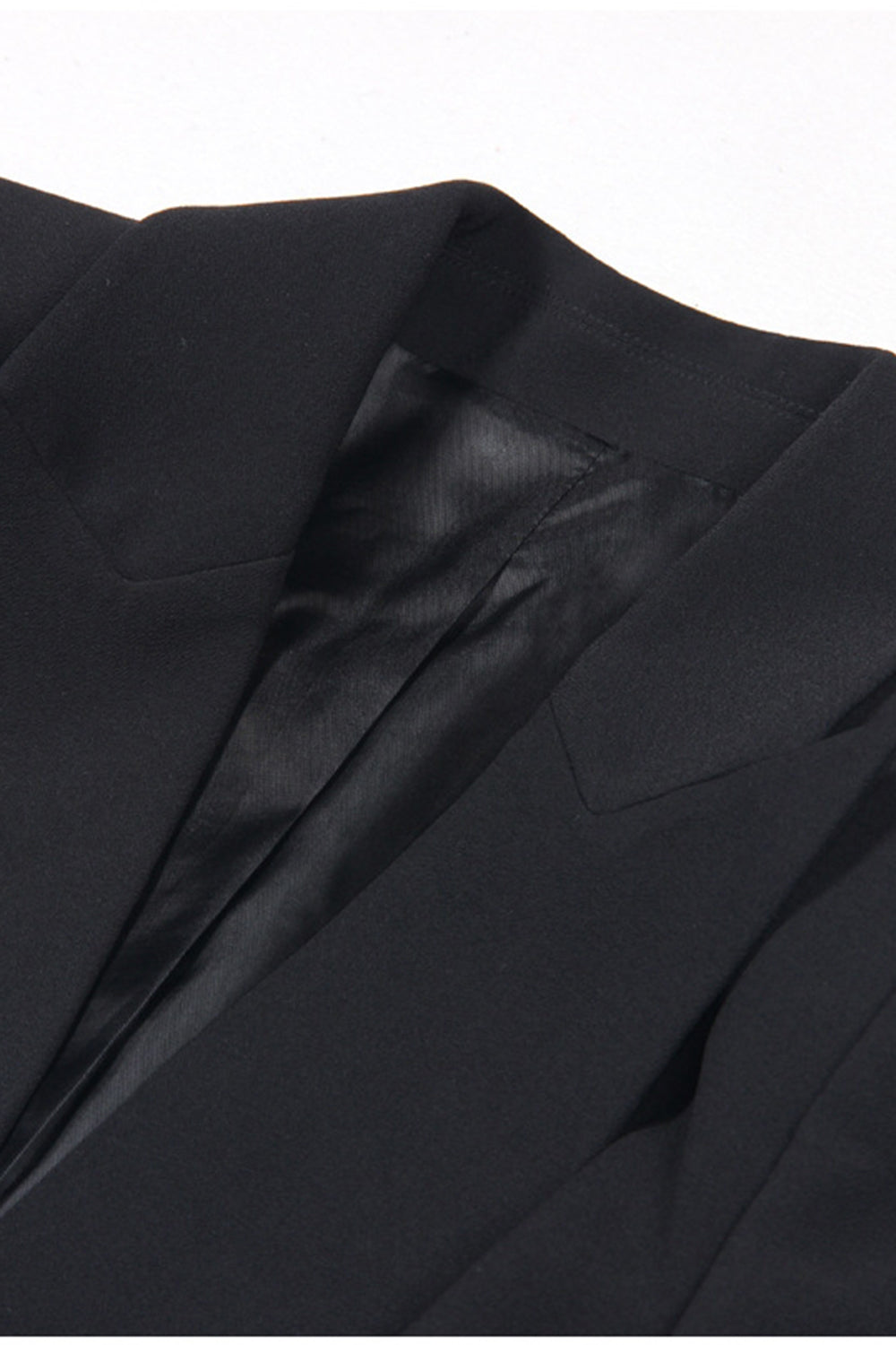 Sparkly Black 2 Piece Peak Lapel Women Formal Suits with Beading