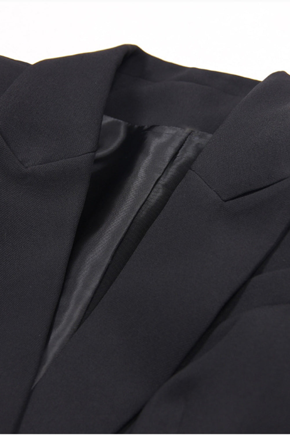 Black 2-Piece Peak Lapel Single Breasted Women Formal Suits