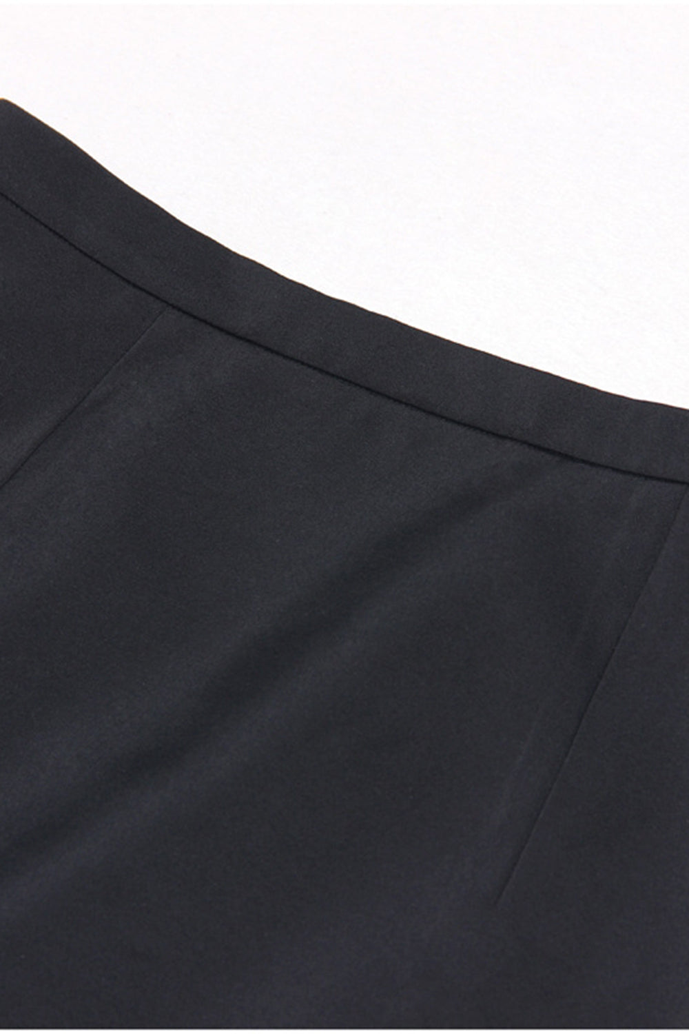 Black 2 Piece Peak Lapel Short Women Formal Suits with Feather