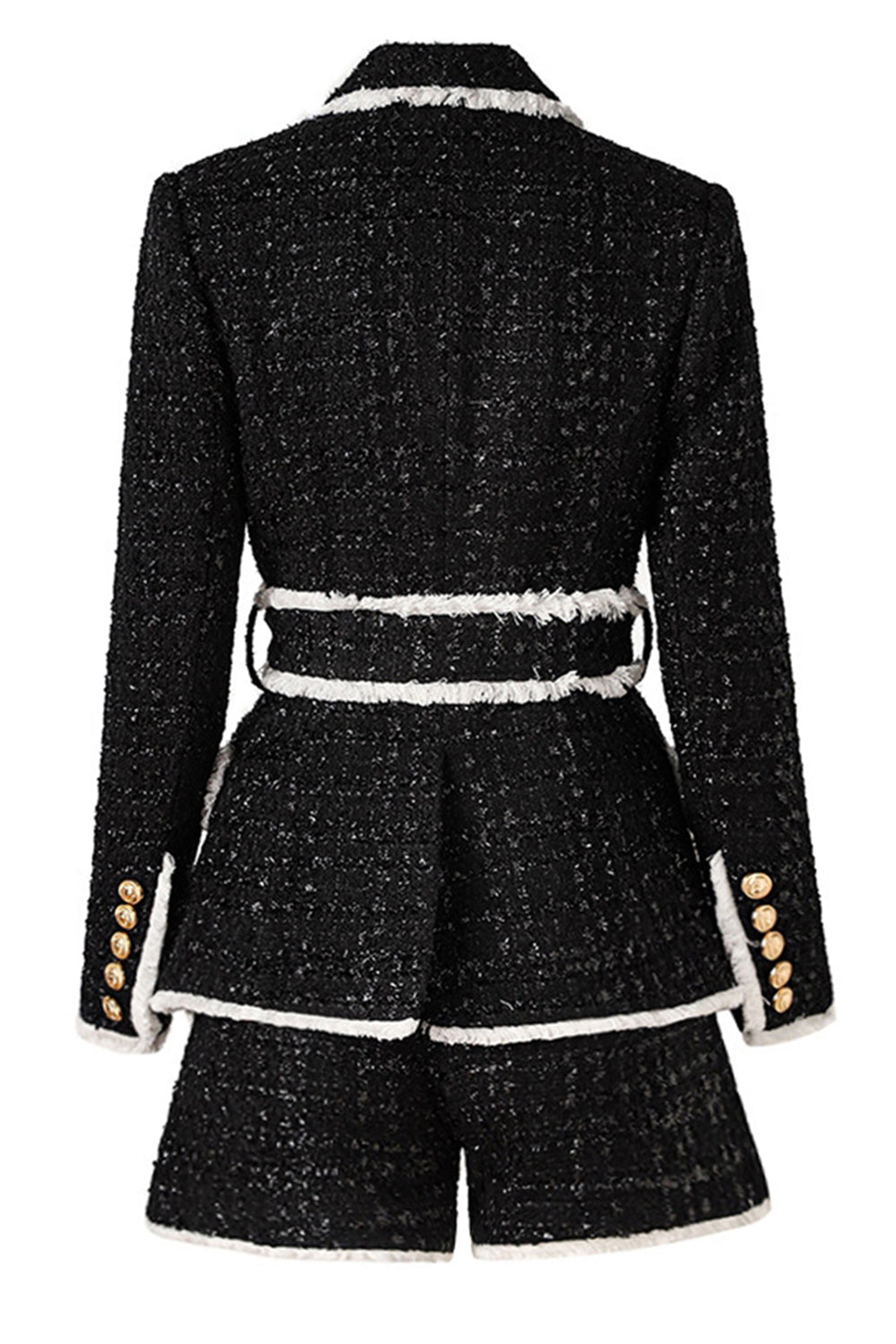 Black 2-Piece Shawl Lapel Double Breasted Women Formal Suits