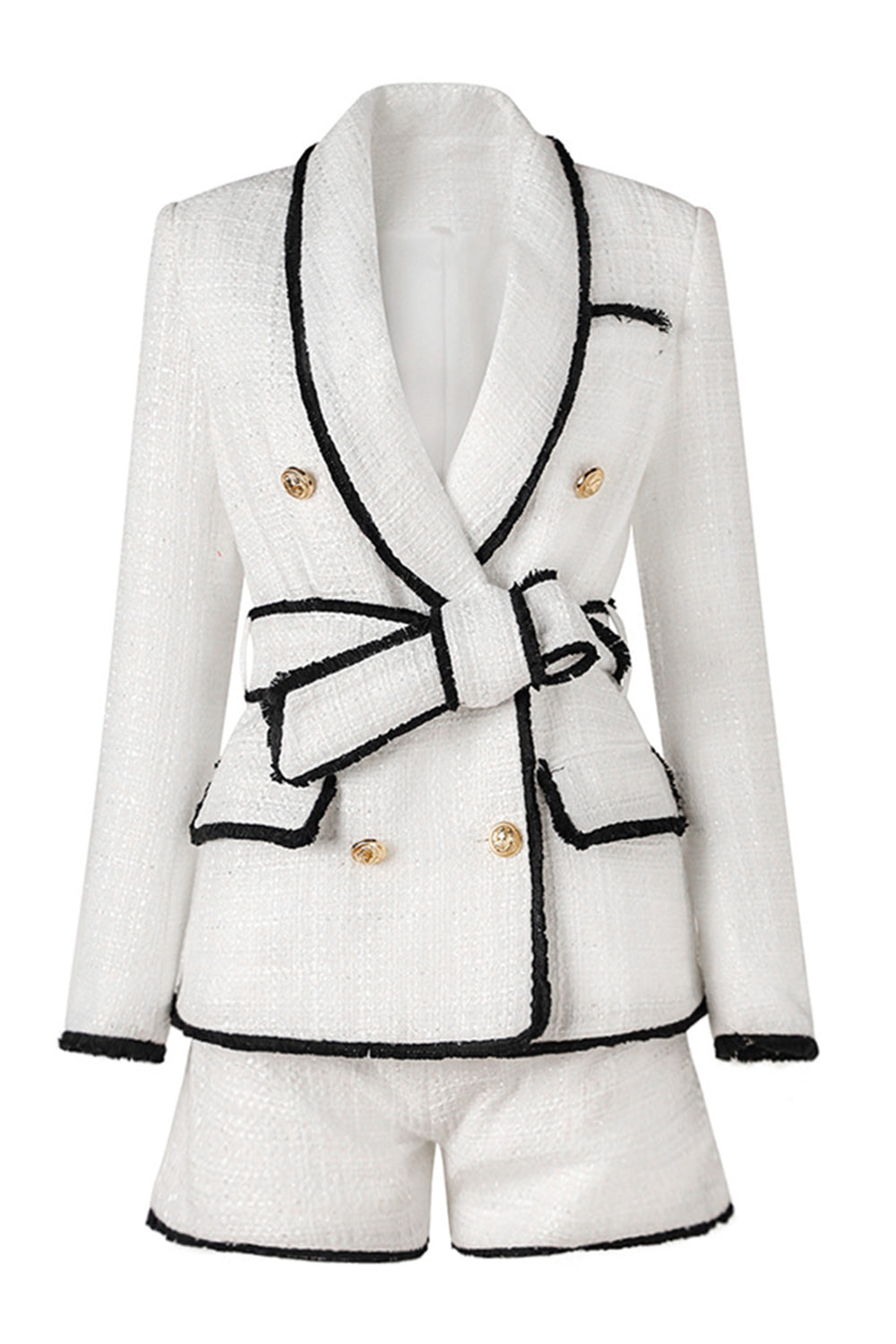 Black 2-Piece Shawl Lapel Double Breasted Women Formal Suits