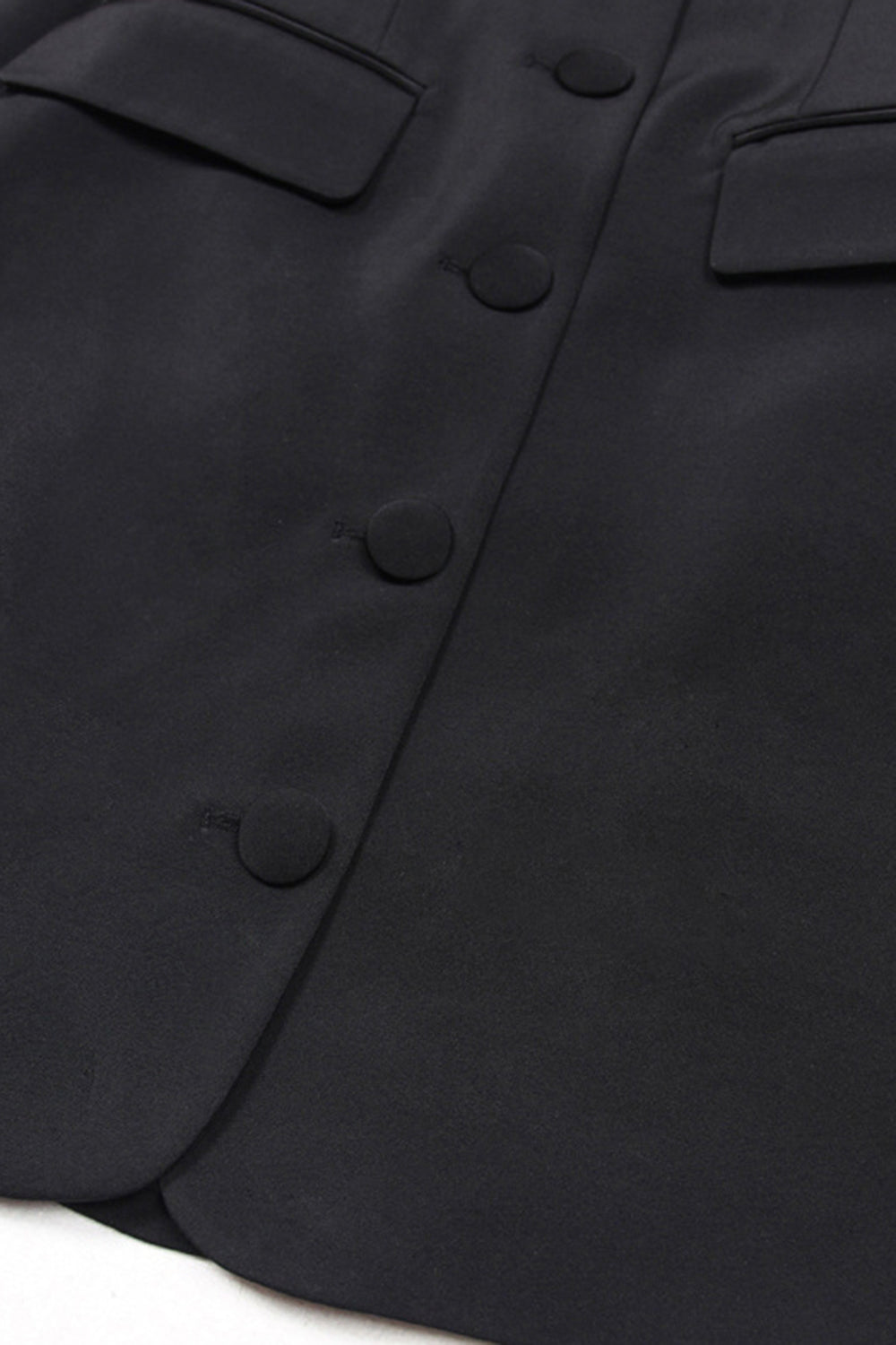 Black Notched Lapel Cut Out Women Formal Suits with Bow