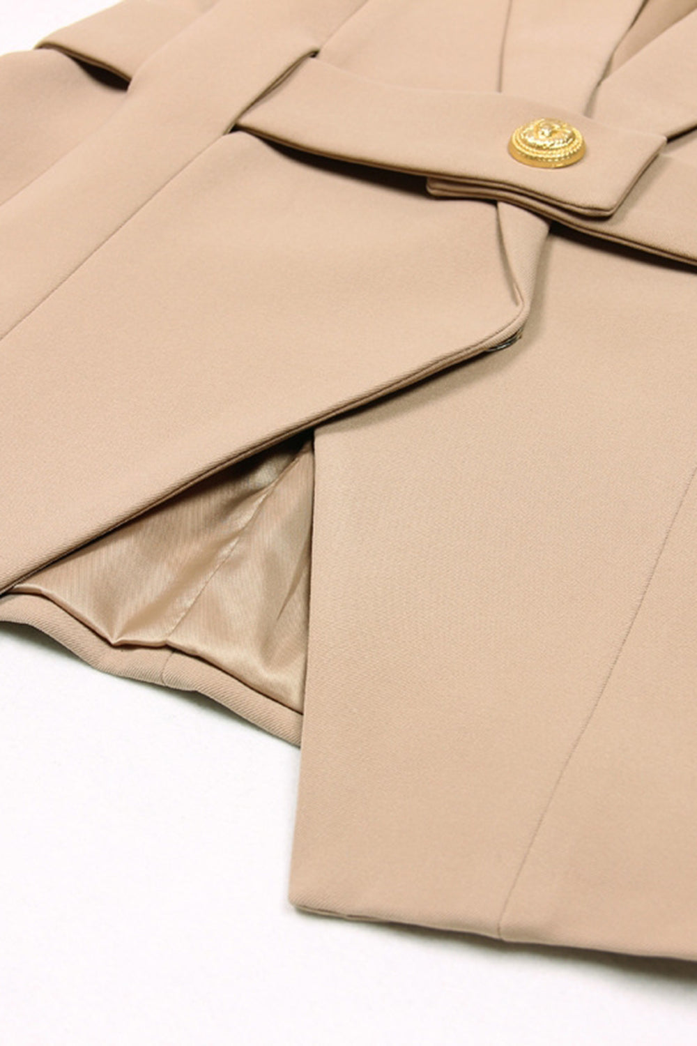 White Peak Lapel Sleeveless Satin Women Formal Blazer