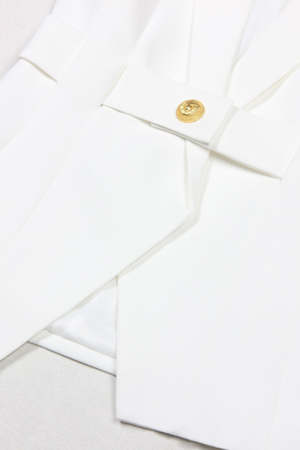 White Peak Lapel Sleeveless Satin Women Formal Blazer