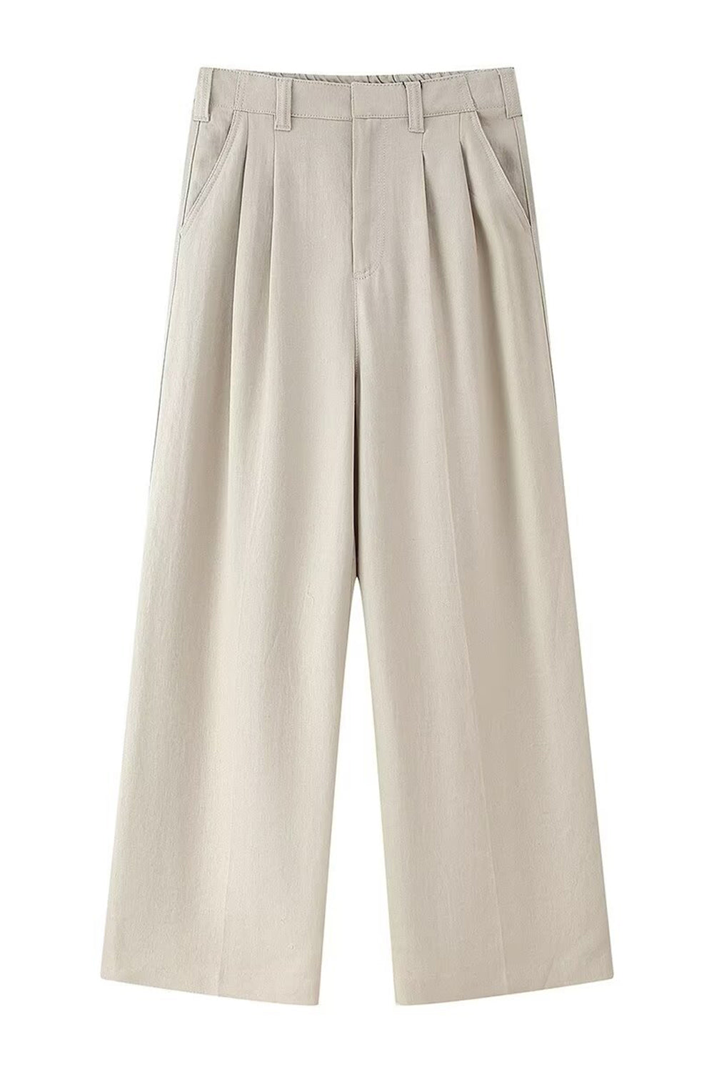 Kahki 2 Piece Peak Lapek Sleeveless Women Formal Suits