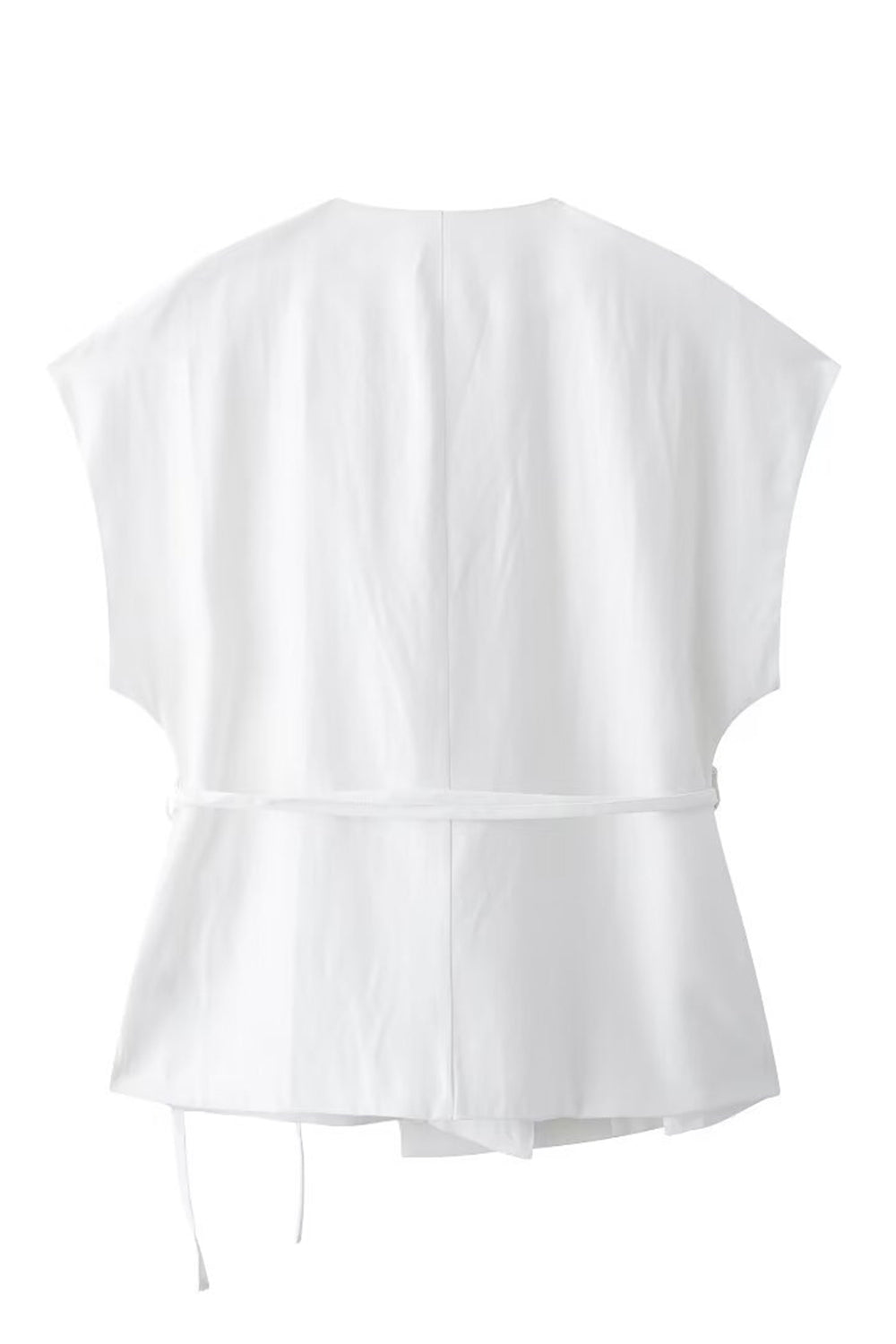 Black 2 Piece Sleeveless V Neck Women Formal Suits with Strings