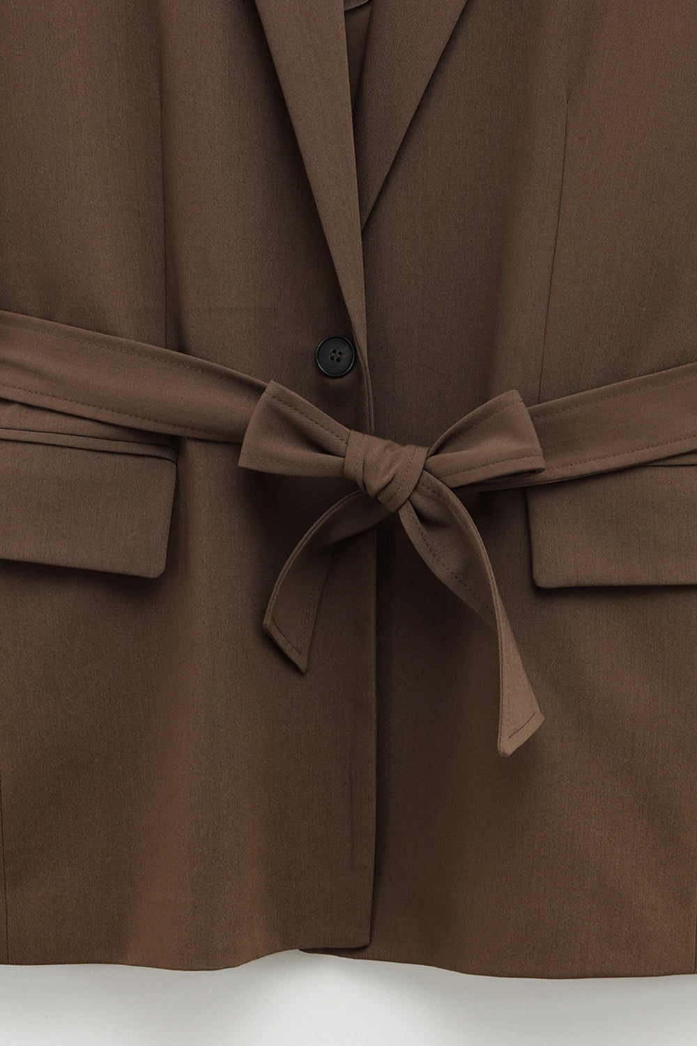 Coffee 2 Piece Notched Lapel Women Formal Suits with Belts