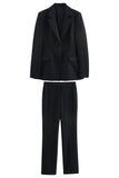 Black Single Breasted 2-Piece Notched Lapel Women Formal Suits