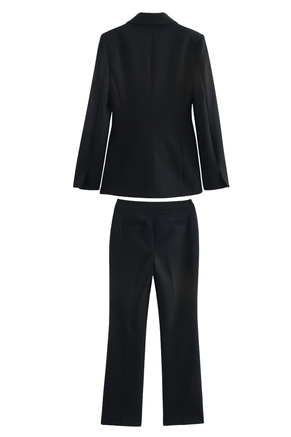 Black Single Breasted 2-Piece Notched Lapel Women Formal Suits