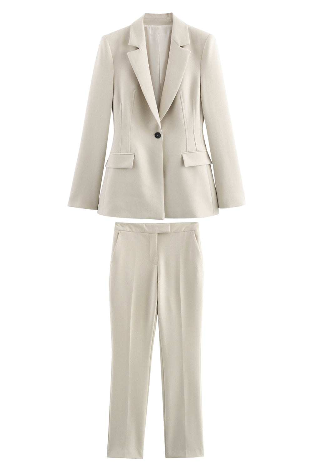 Black Single Breasted 2-Piece Notched Lapel Women Formal Suits