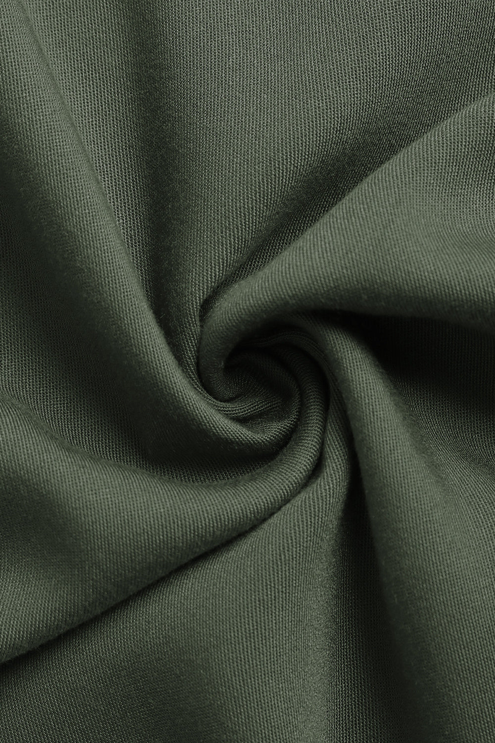 Army Green Scoop Neck A Line Long Summer Dress with Belt