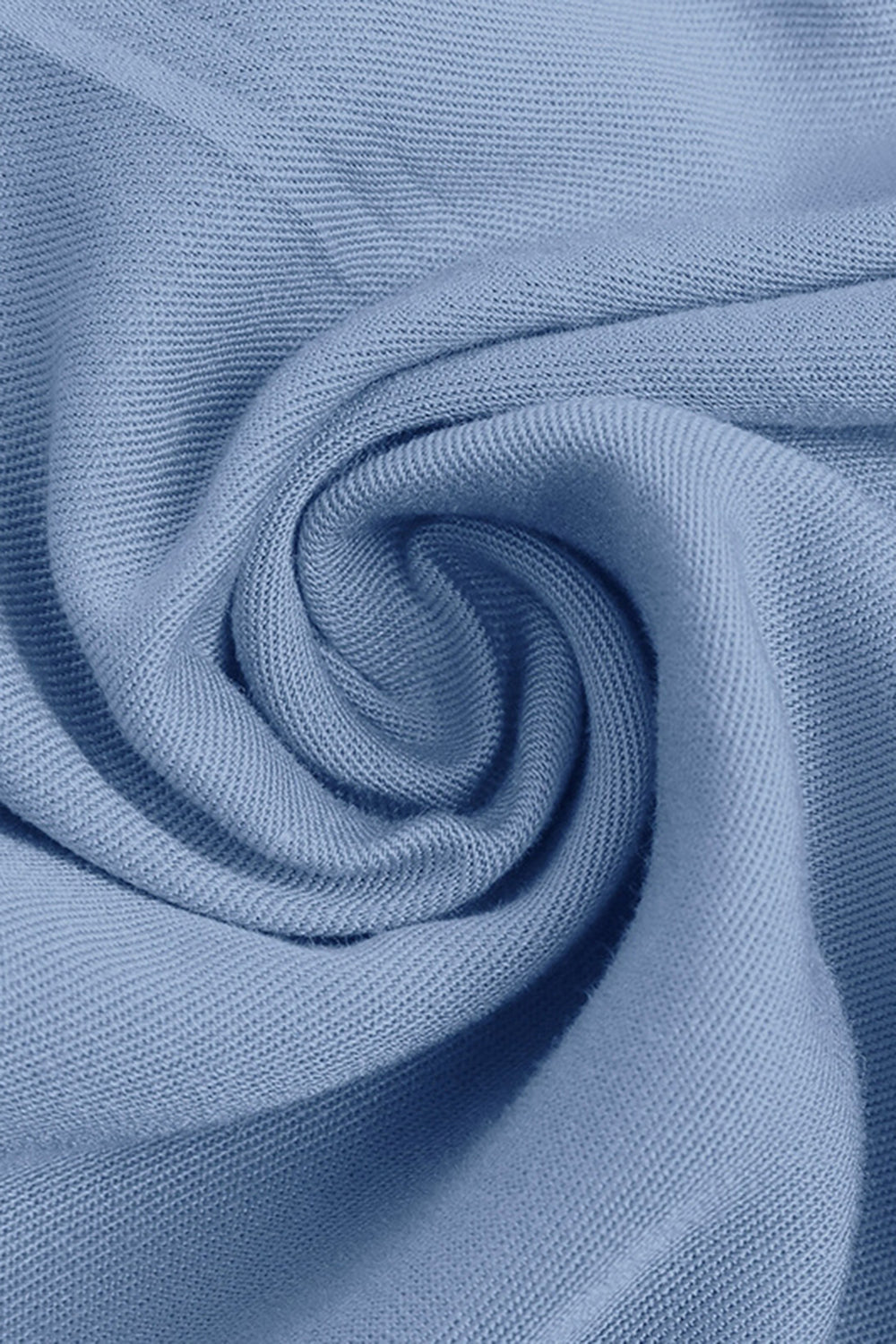 Grey Blue A Line V-Neck Long Summer Dress with Short Sleeves