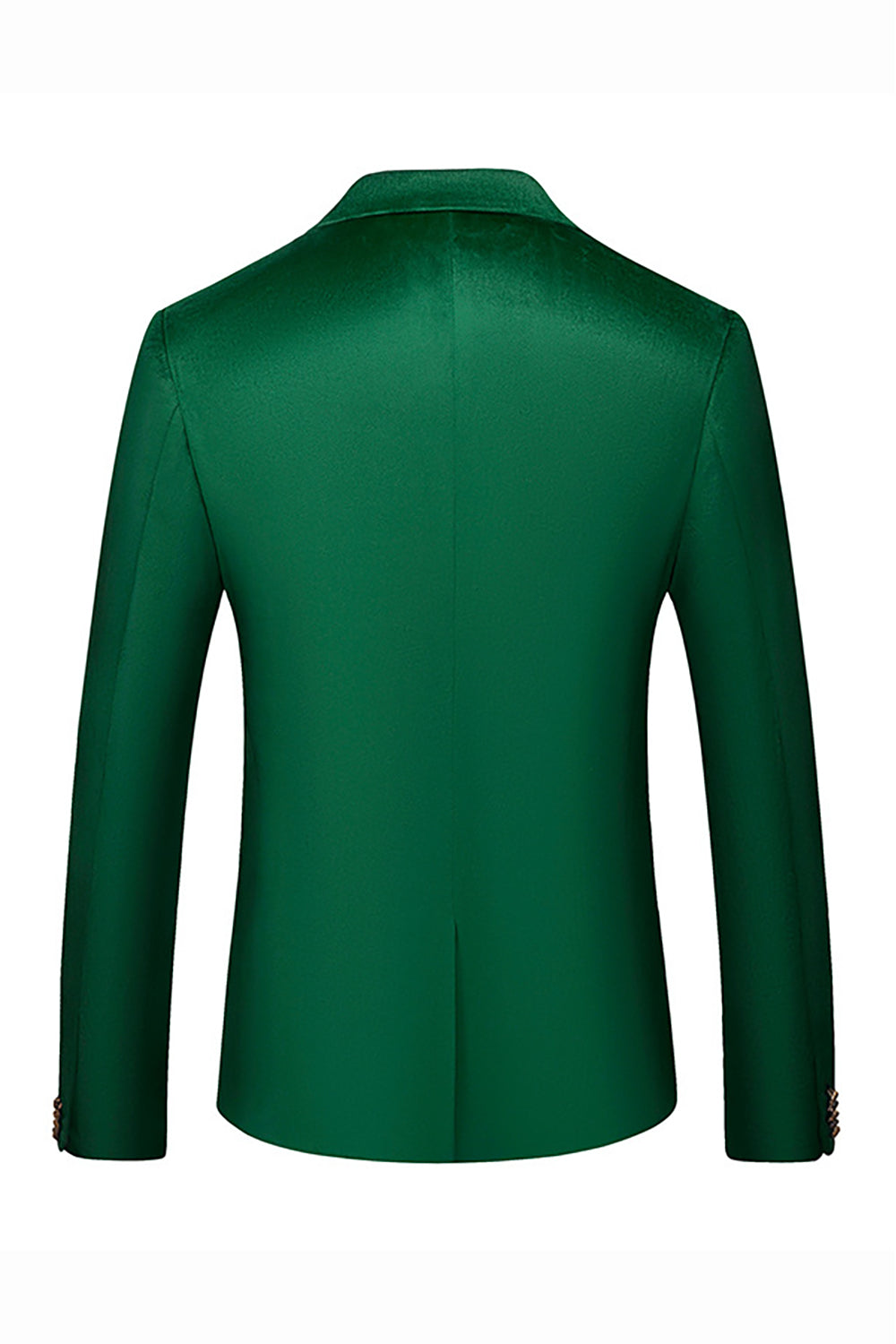 Green Peak Lapel Slim Fit One Button Men's Formal Blazer