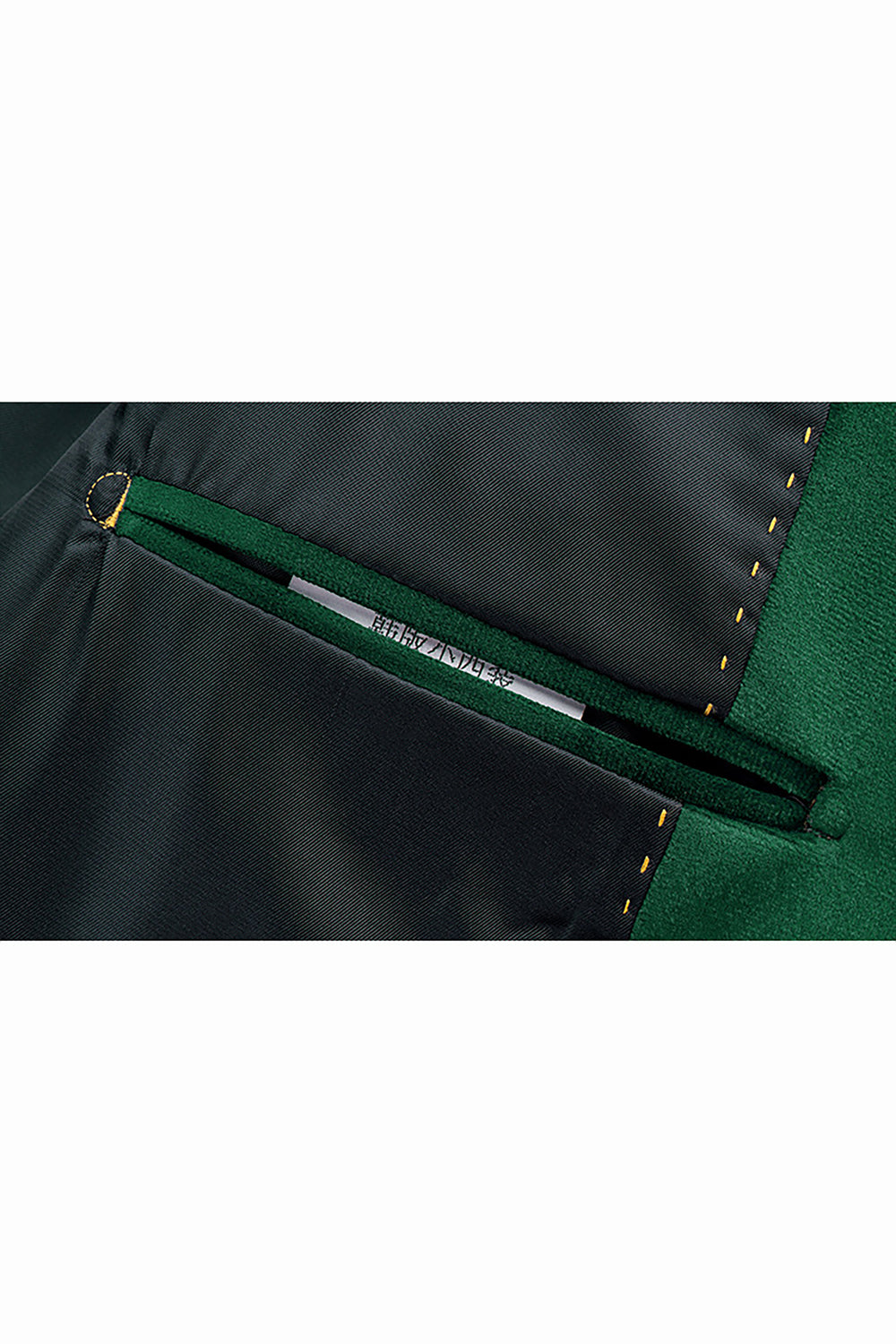 Green Peak Lapel Slim Fit One Button Men's Formal Blazer