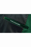 Green Peak Lapel Slim Fit One Button Men's Formal Blazer