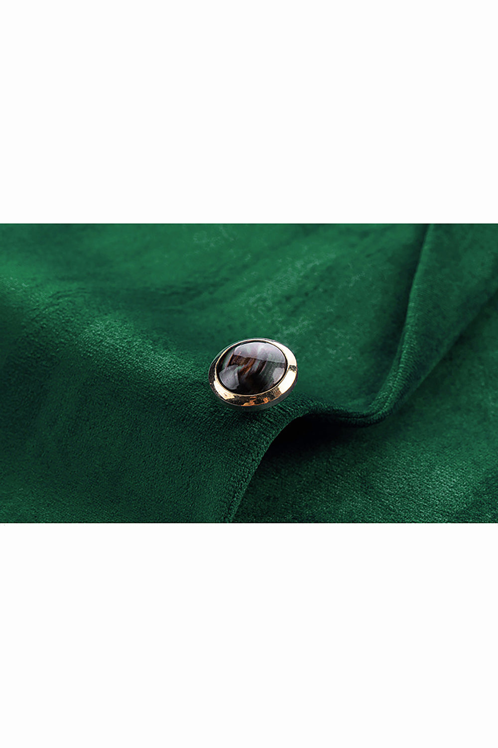 Green Peak Lapel Slim Fit One Button Men's Formal Blazer