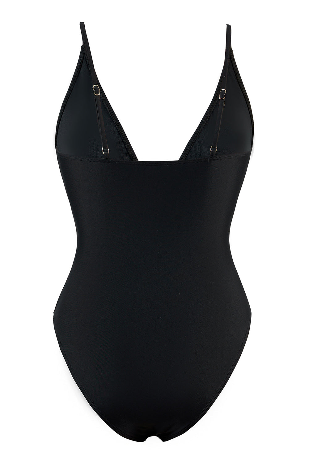 Classic Black Strappy One-Piece Spaghetti Straps Bikini