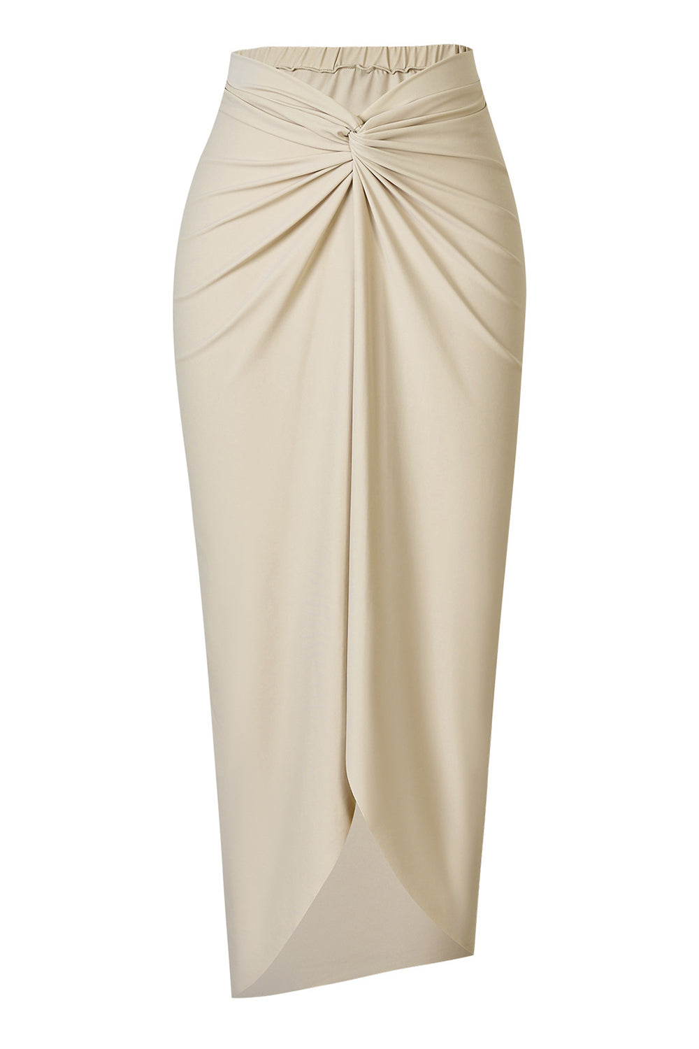 Ivory Cut Out Halter One Piece Swimsuit with Cover Up