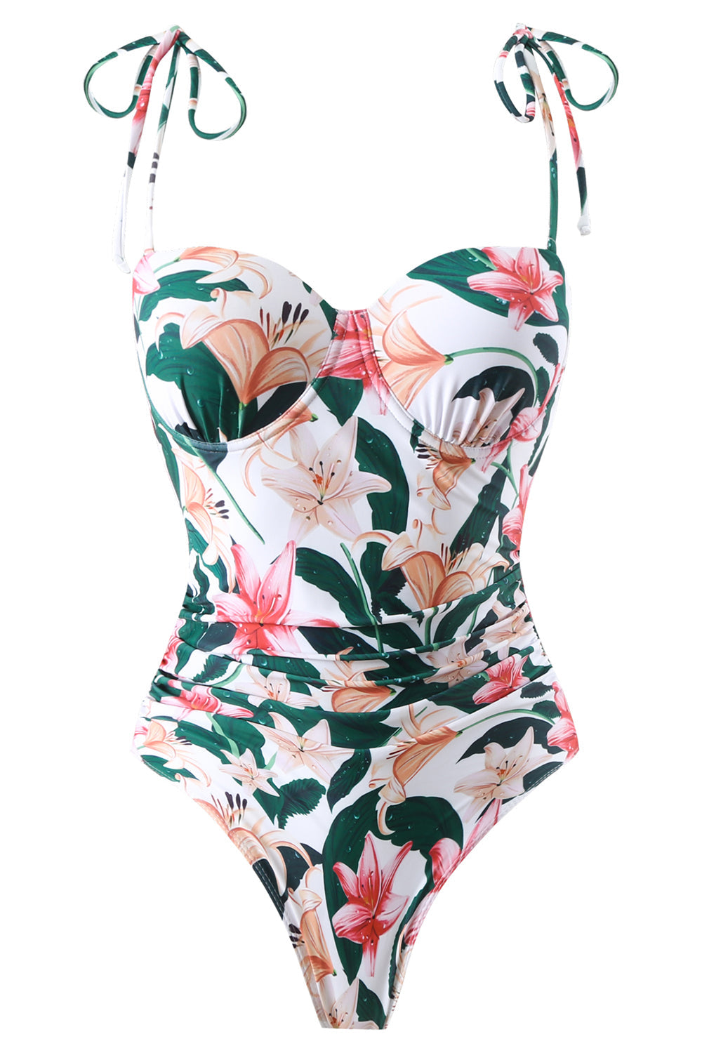 Floral Printed One Piece Beach Swimwear