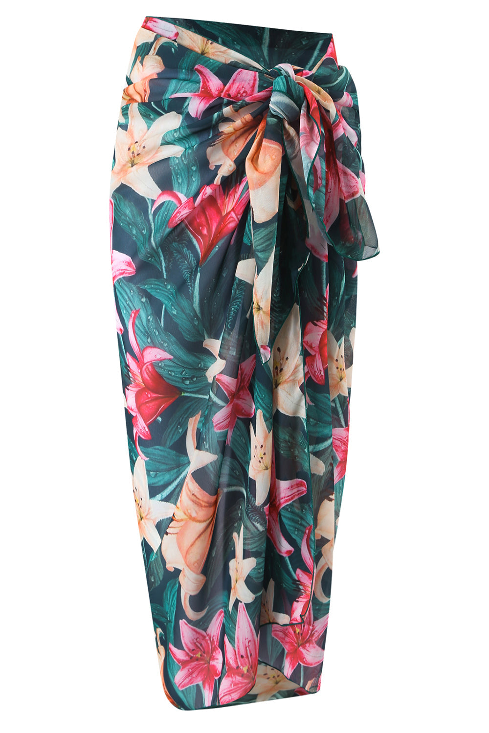 Floral Printed One Piece Beach Swimwear