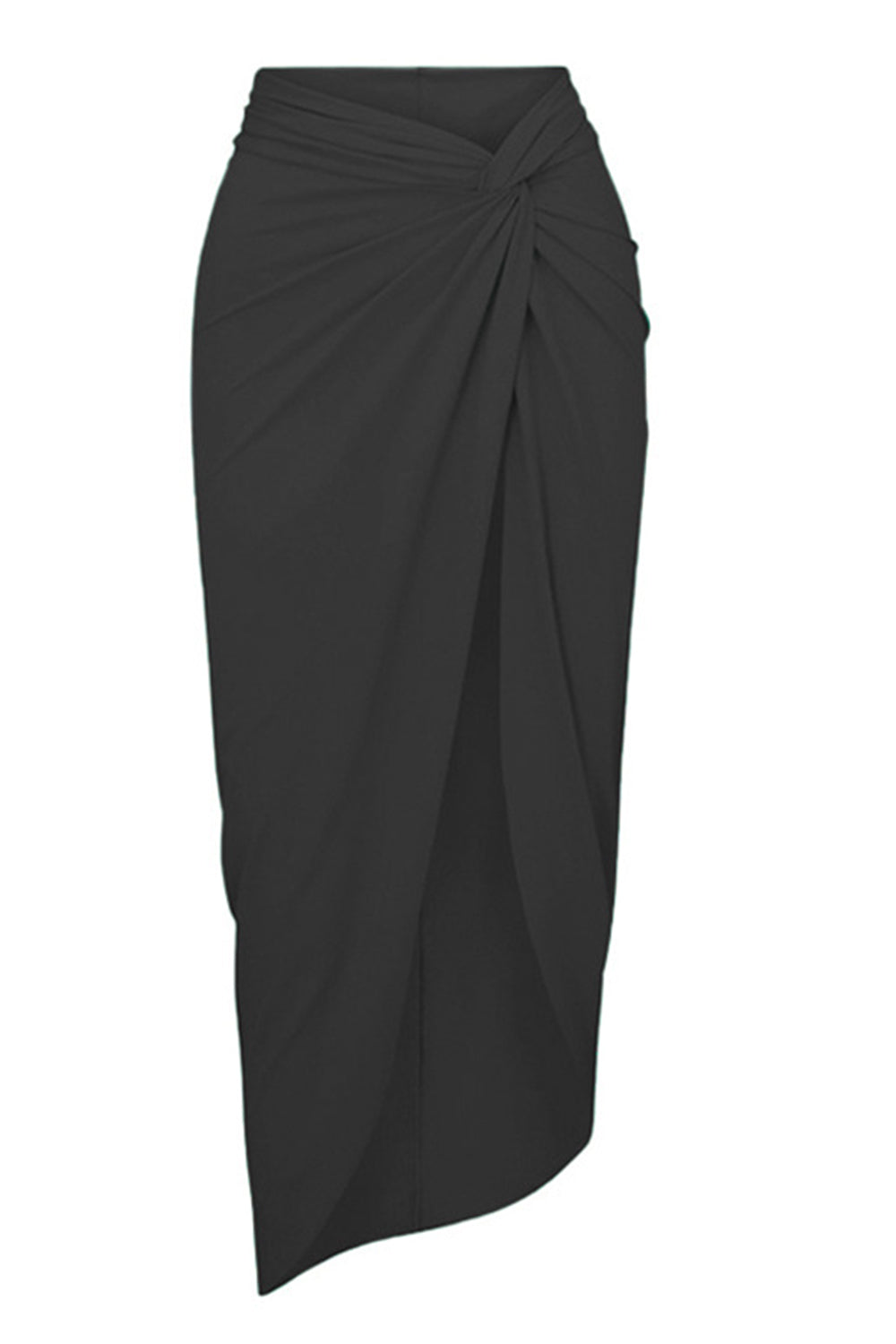 Black One Piece Cut Out Beach Bikini with Cover Up