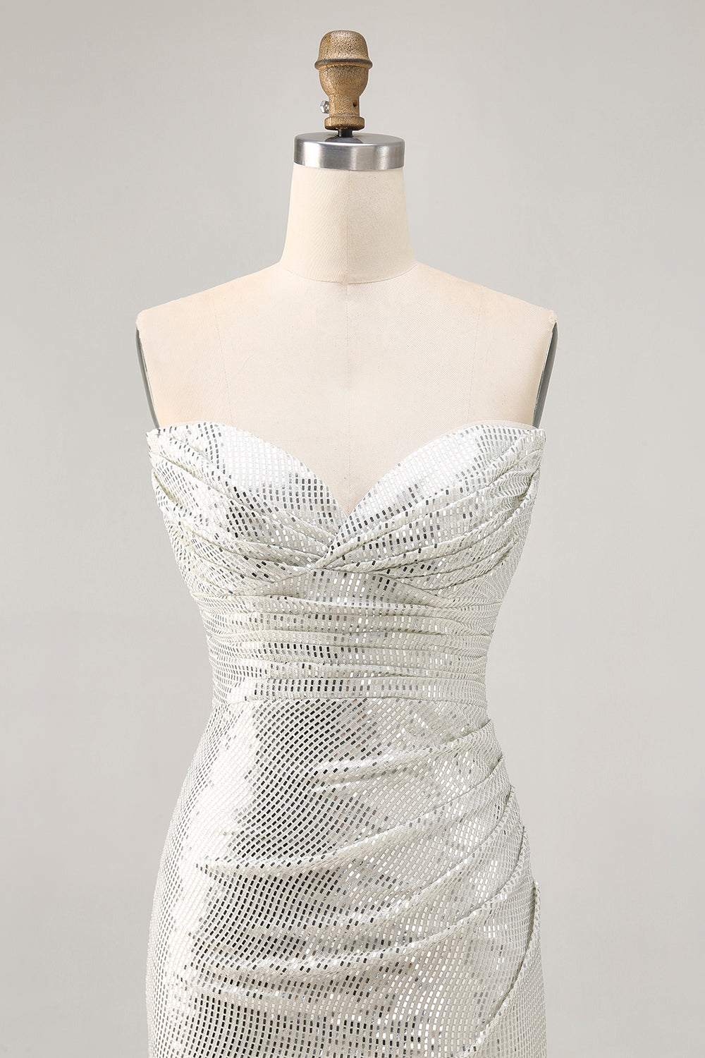 Sparkly Black Strapless Tight Short Homecoming Dress with Sequins