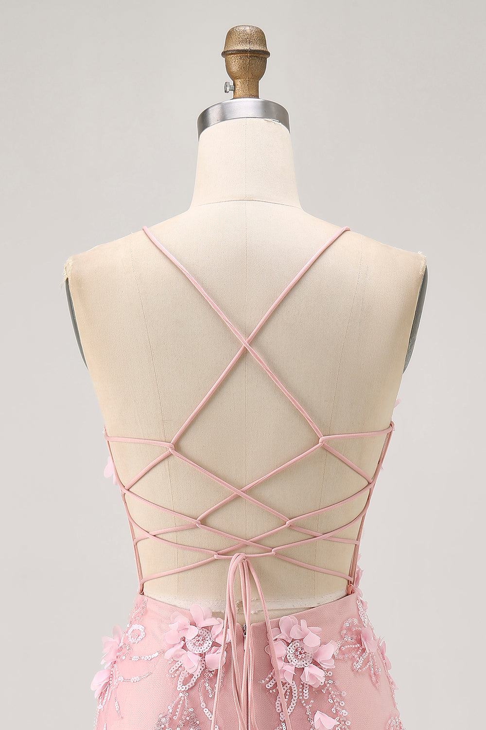 Blue Corset Sequins Floral Bodycon Homecoming Dress